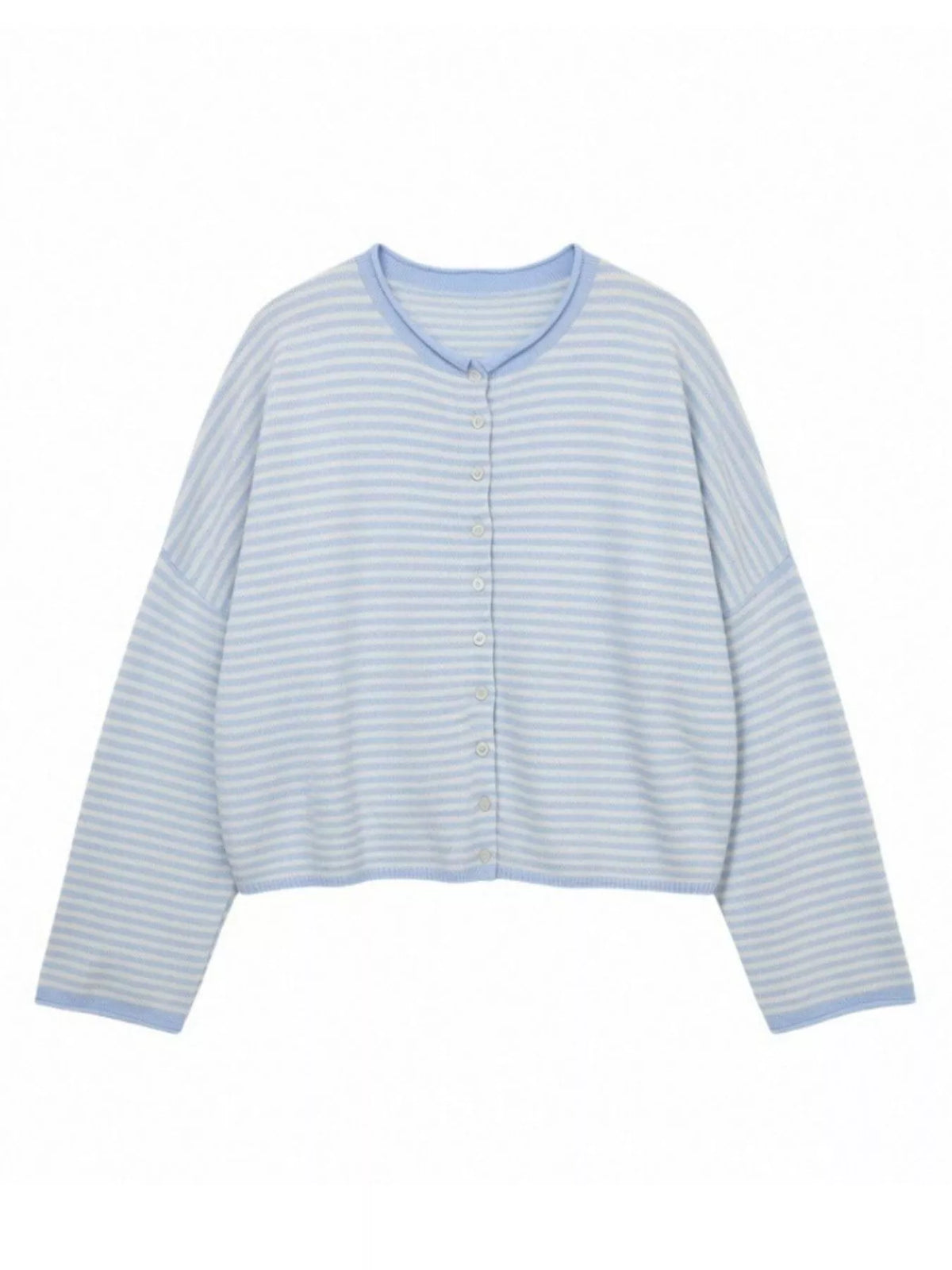 Button-down Striped Knit Cardigan (3)