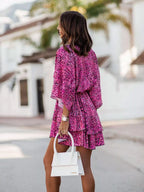 Layered Printed Surplice Mini Dress (8)