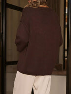 Crew Neck Dropped Shoulder Sweater (14)