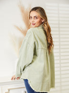 Distressed Raw Hem Denim Jacket (16)