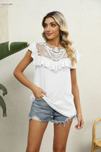 Spliced Lace Ruffled Blouse (8)