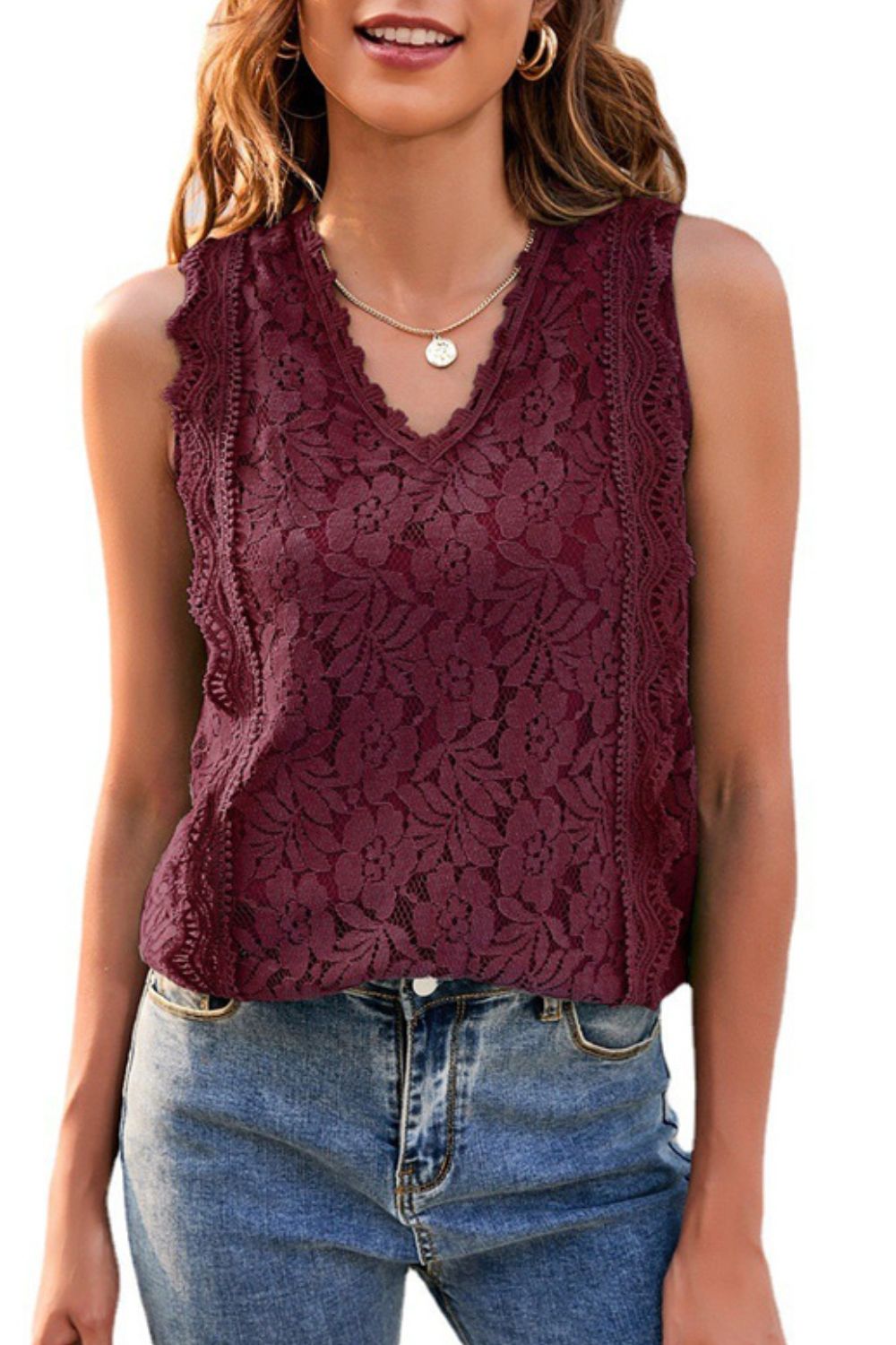Lace V-neck Tank (21)