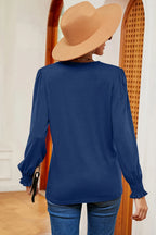 V-neck Long Sleeve T-shirt (8)