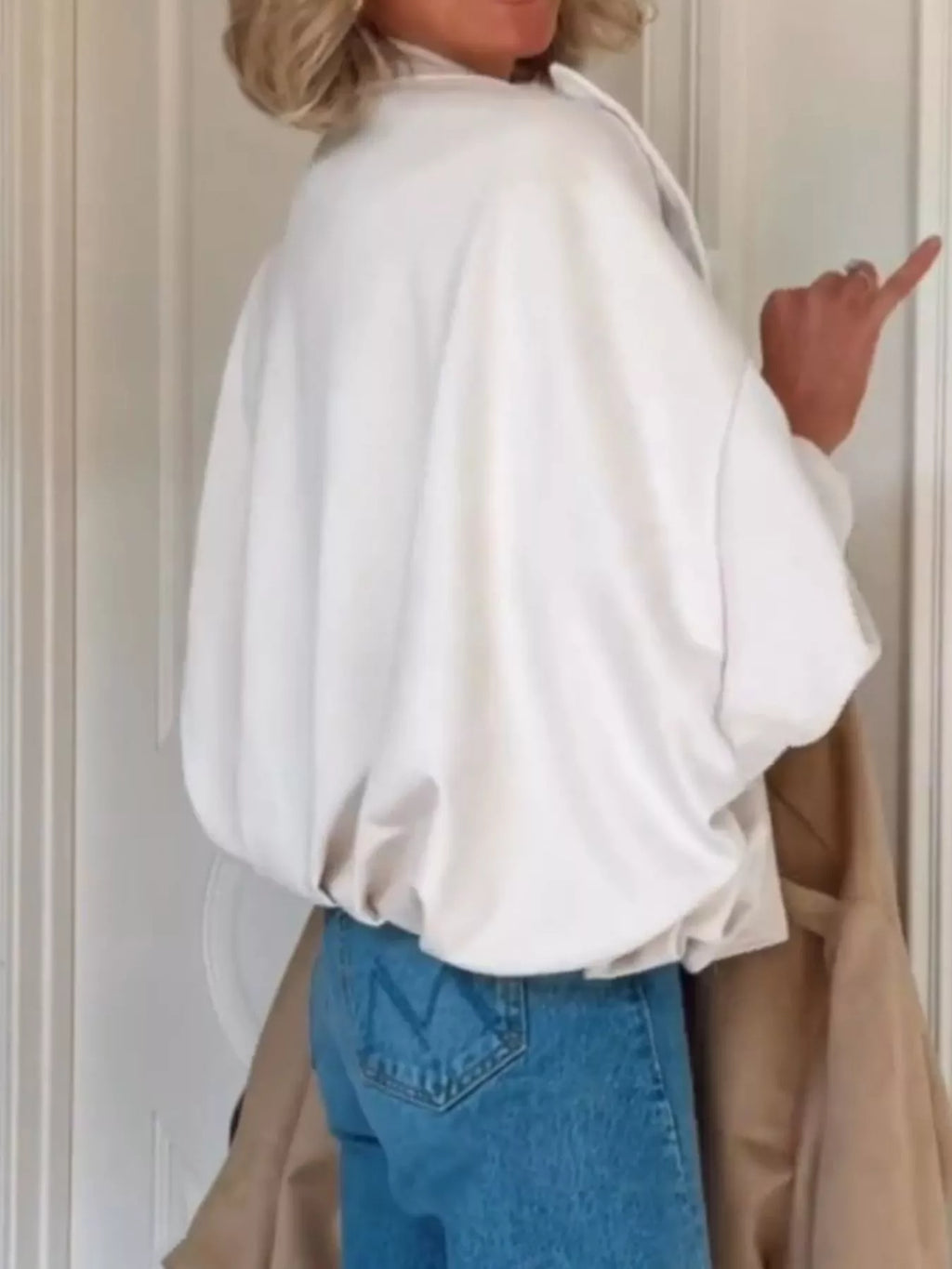 Zip Up Dropped Shoulder Suede Jacket (13)