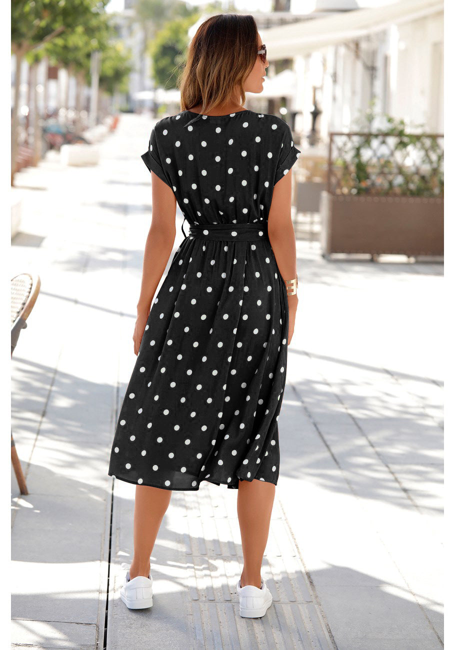 Polka Dot Breasted Casual Dress photo 1