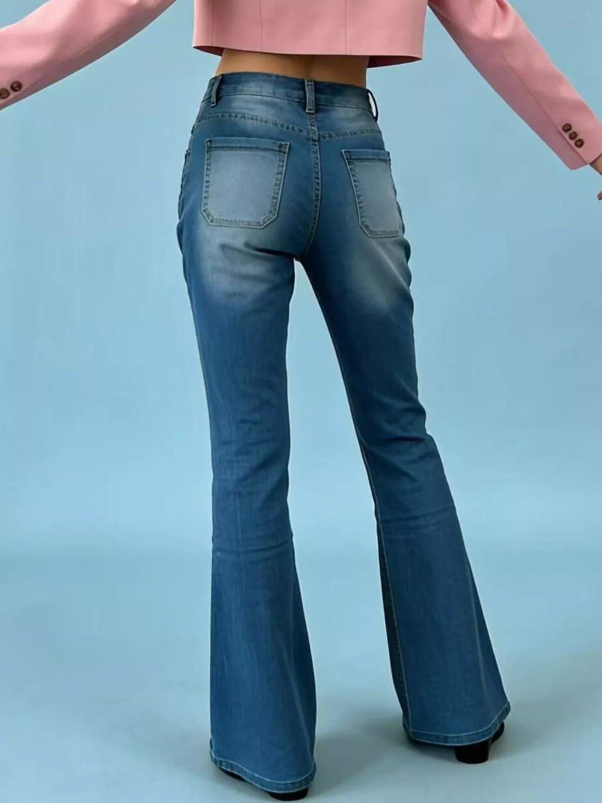 Full Size High-waisted Button-fly Flare Jeans Plus (11)