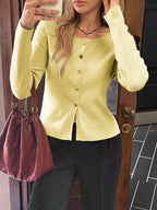 Button-up Long Sleeve Knit Cardigan (6)
