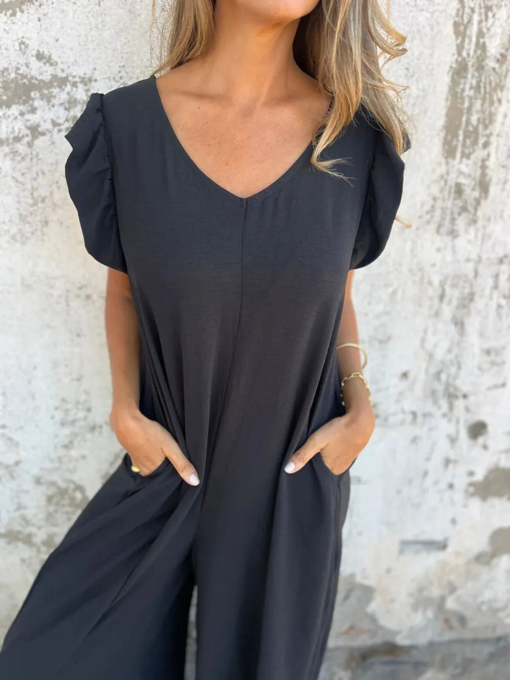Full Size V-neck Cap Sleeve Wide Leg Jumpsuit Plus (19)