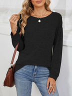 Round Neck Long Sleeve T-shirt (14)