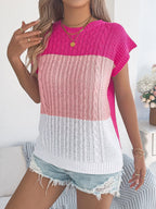 Block Cable Knit Sweater (3)