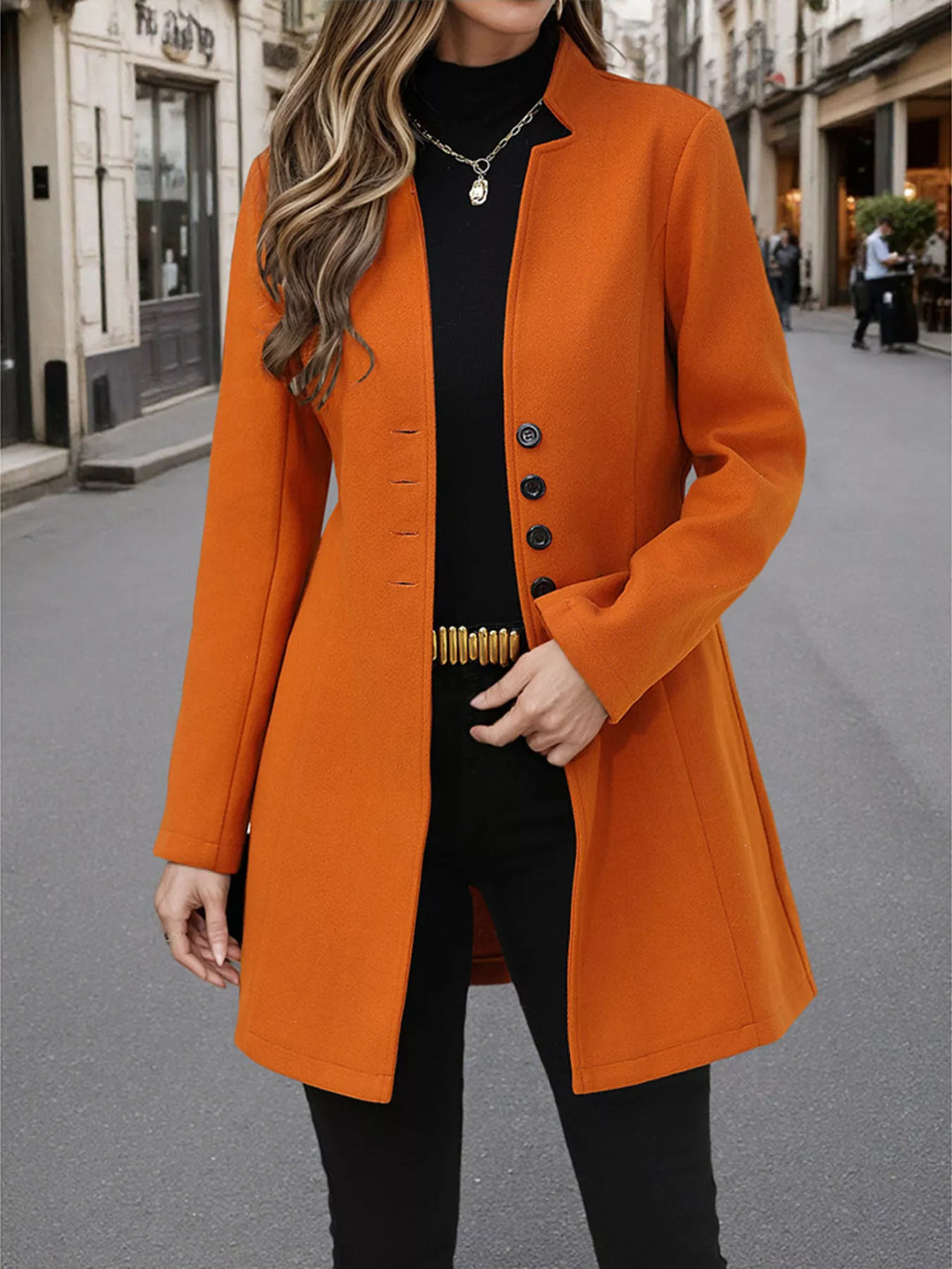 Button Up Long Sleeve Coat (5)