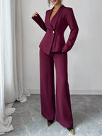 One Button Blazer Pants Set (29)