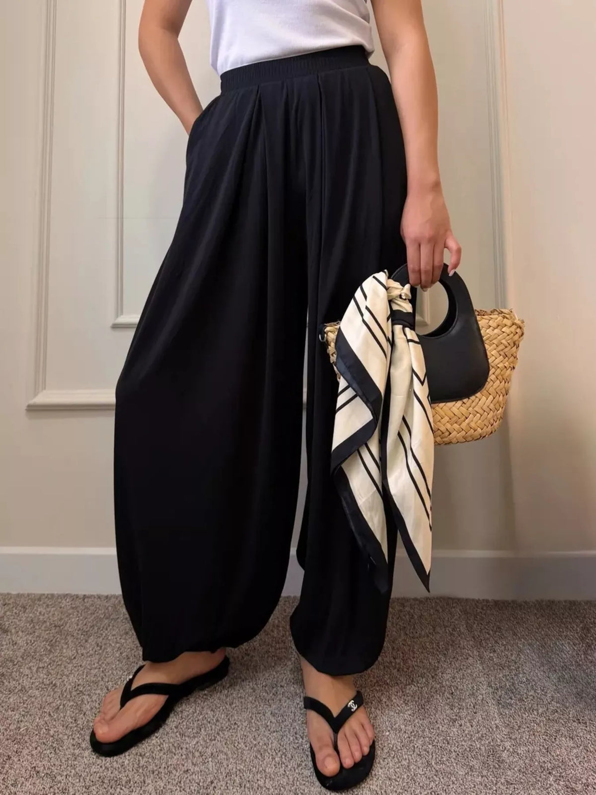 High-waisted Wide-leg Pants (4)