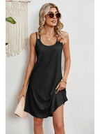 Eyelet Scoop Neck Double Strap Dress