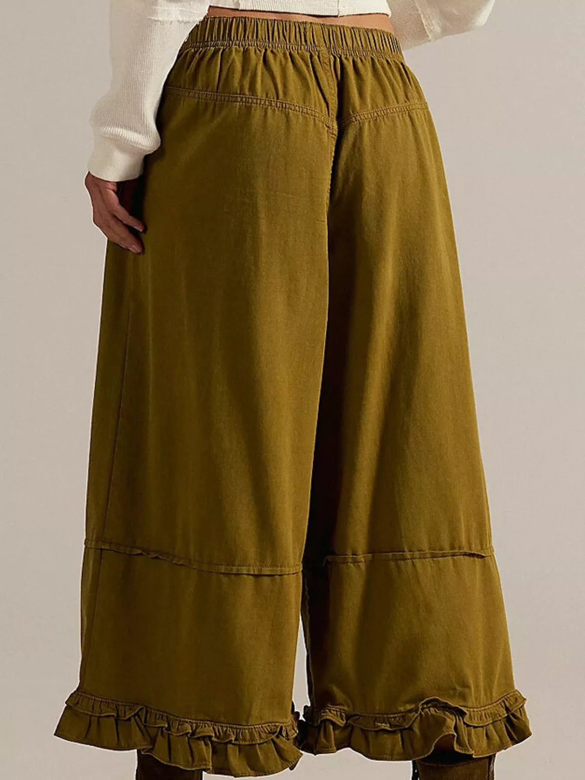 Wide-leg Ruffle Hem Jeans (19)
