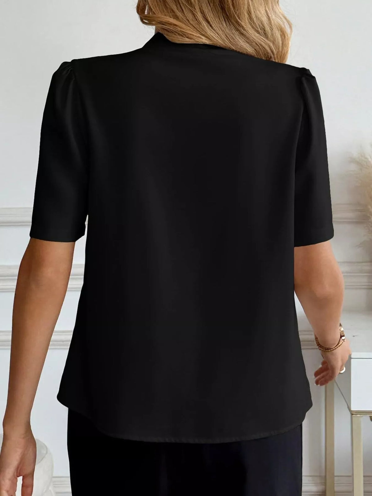 V-neck Button-down Shirt (17)