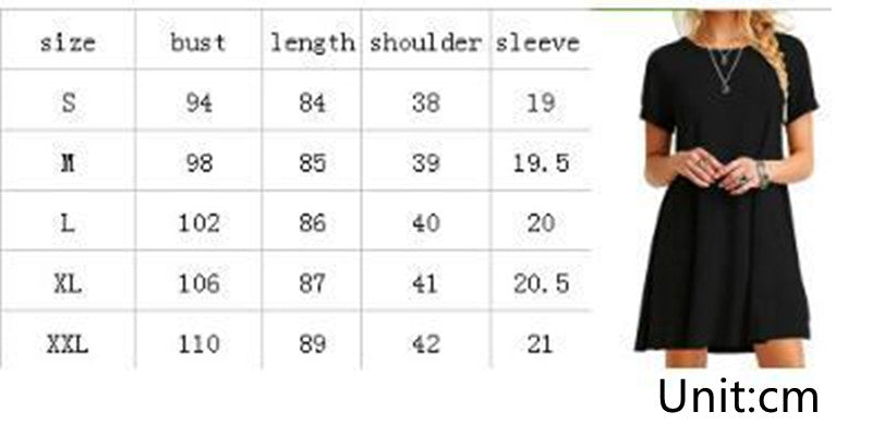 Solid Color Round Neck Short Sleeve Dress photo 5