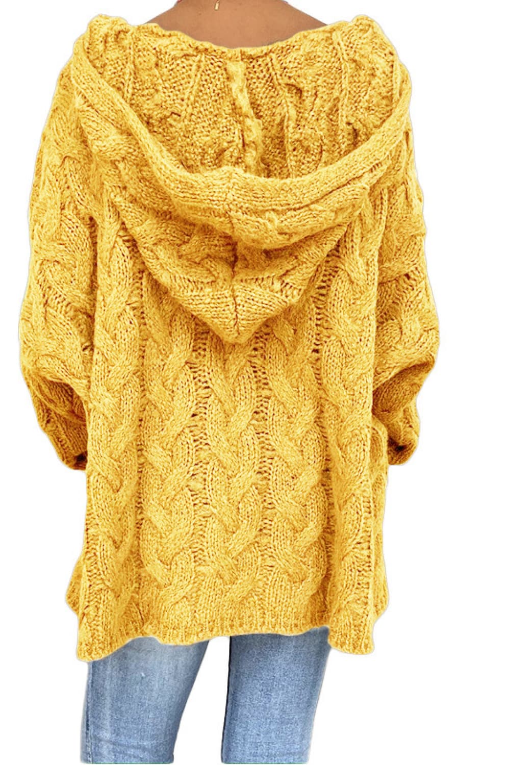 Cable-knit Hooded Sweater (10)
