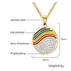 Lgbt Six-color Rainbow Titanium Steel Pendant Necklace photo 7