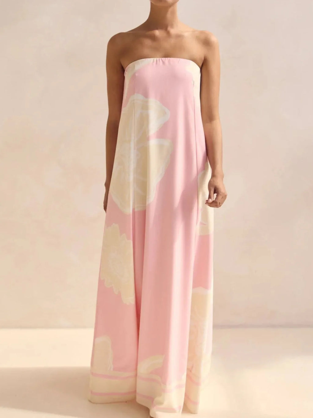 Smocked Printed Tube Maxi Dress (19)