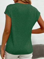 V-neck Short Sleeve T-shirt (8)