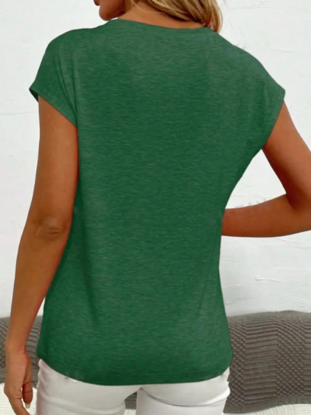 V-neck Short Sleeve T-shirt (8)
