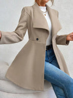 Collared Neck Double Breasted Coat (2)