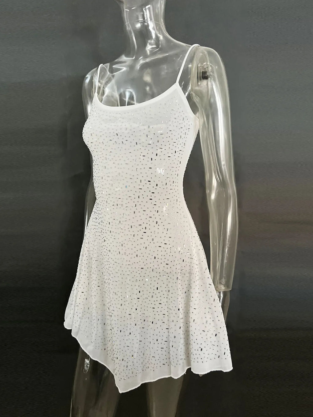 Rhinestone Decor Mini Cami Dress (19)