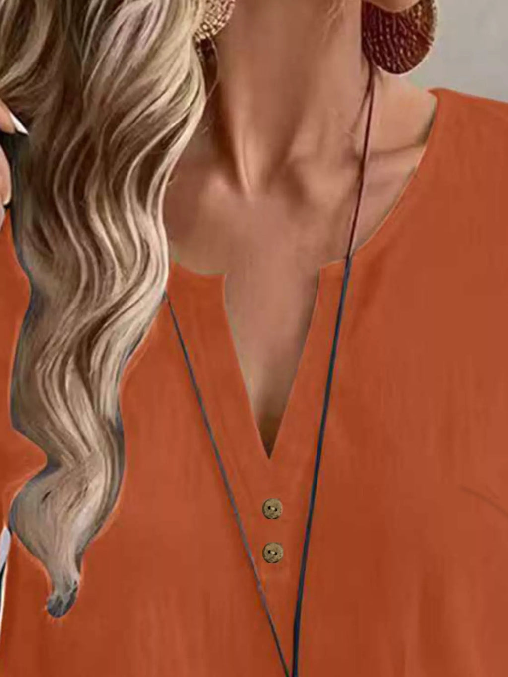 Notched Short Sleeve Blouse (14)