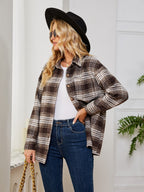 Plaid Collared Shirt Jacket (2)