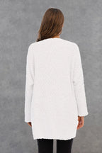 Pocketed Open Front Long Sleeve Cardigan (3)