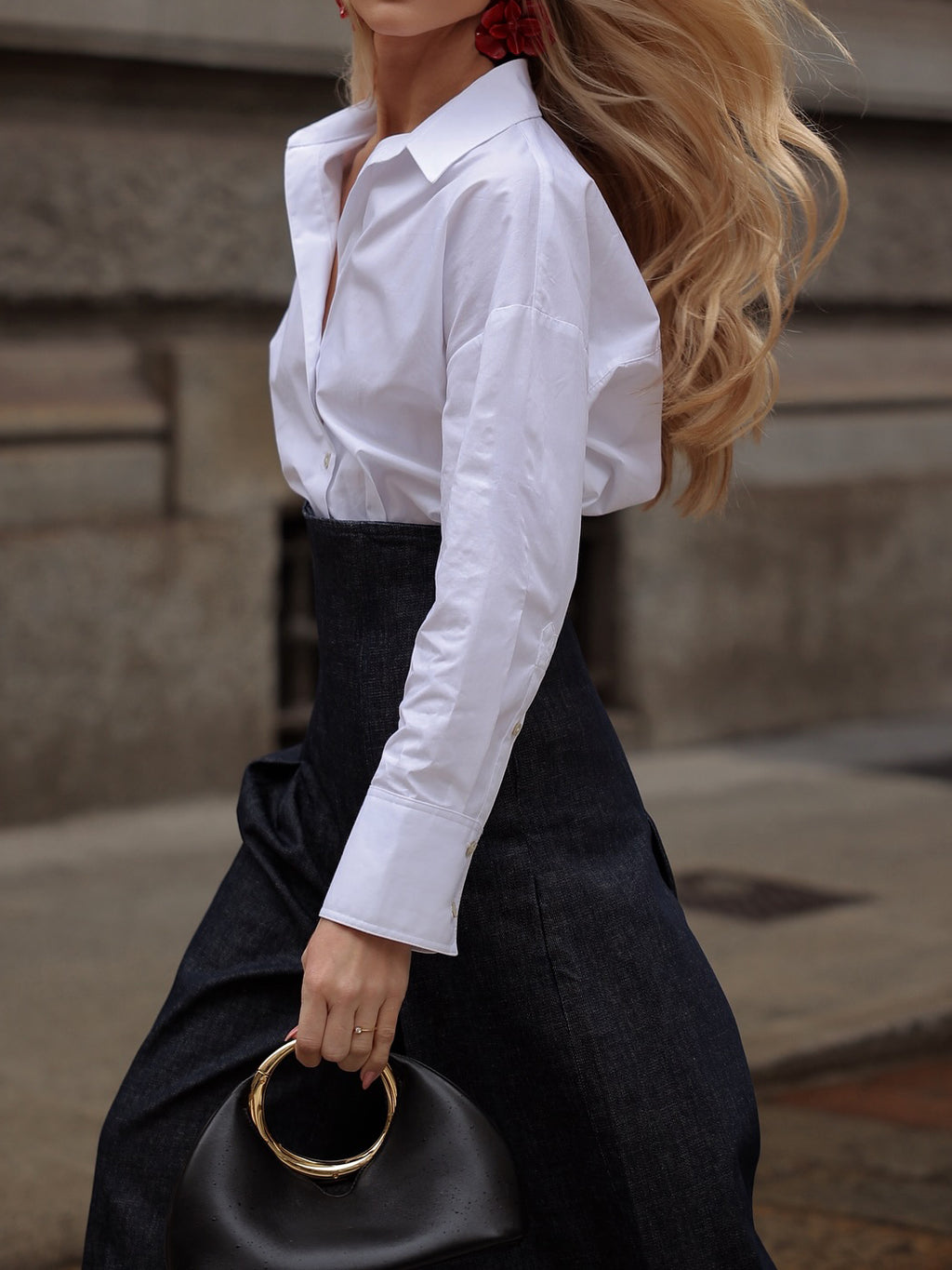Elegant High-waist Wide-leg Jeans photo 9