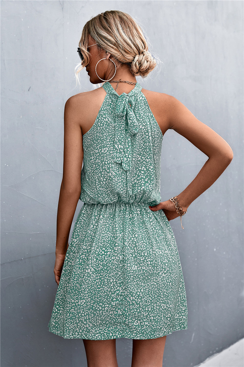 Floral Tied Sleeveless Mini Dress (8)