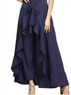 Full Size High-waisted Tie-front Ruffled Wide-leg Pants Plus (8)
