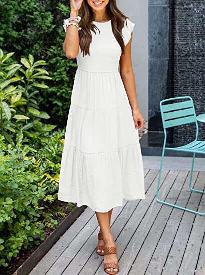 Bohemian Midi Short Sleeve Dress photo 14
