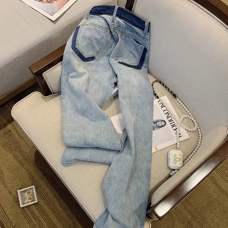 Contrast Wide Leg Jeans photo 2
