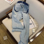 Contrast Wide Leg Jeans photo 2