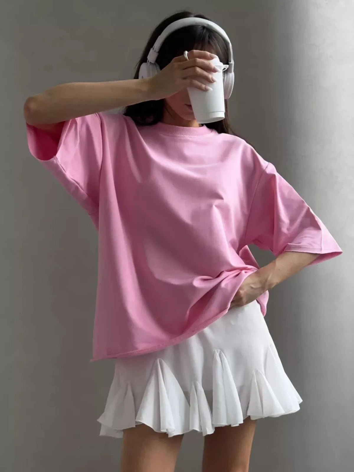 Round Neck Half Sleeve Oversized T-shirt (9)