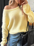 One Shoulder Ribbed Knit Sweater (9)