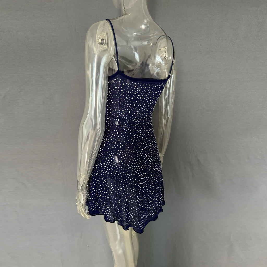 Rhinestone Decor Mini Cami Dress (29)