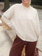Button-down Dropped Shoulder Cardigan (4)