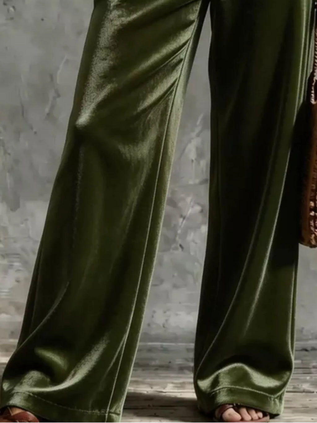 Full Size Velvet Wide-leg Pants Plus (4)