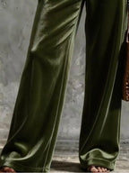 Full Size Velvet Wide-leg Pants Plus (4)