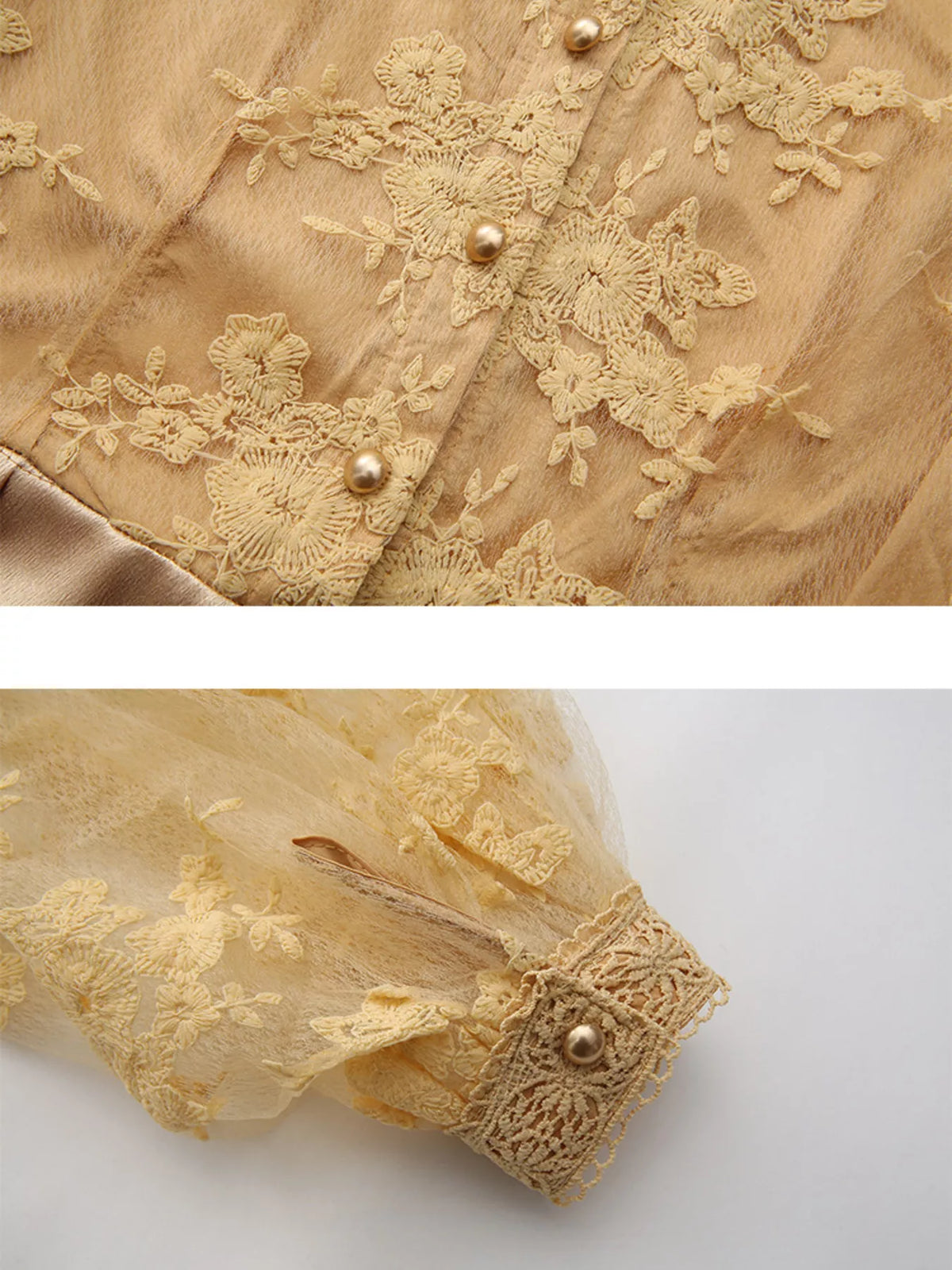 Lace Lantern Sleeve Belted Maxi Dress (3)