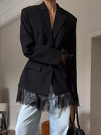 Lace Hem Button Down Blazer (8)