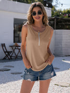 Half-zip Round Neck Tank (4)