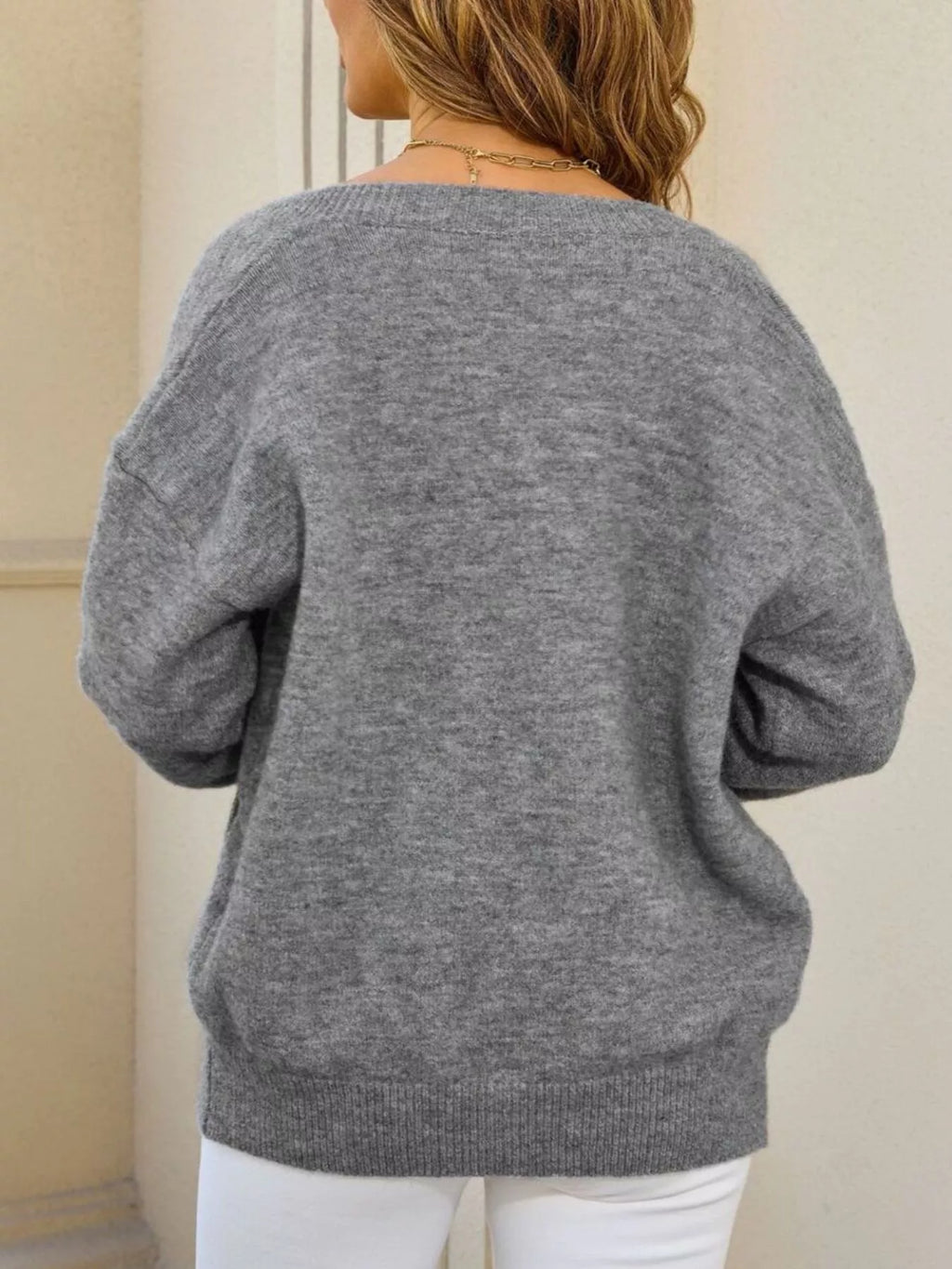 Casual Button-down Knit Cardigan (7)