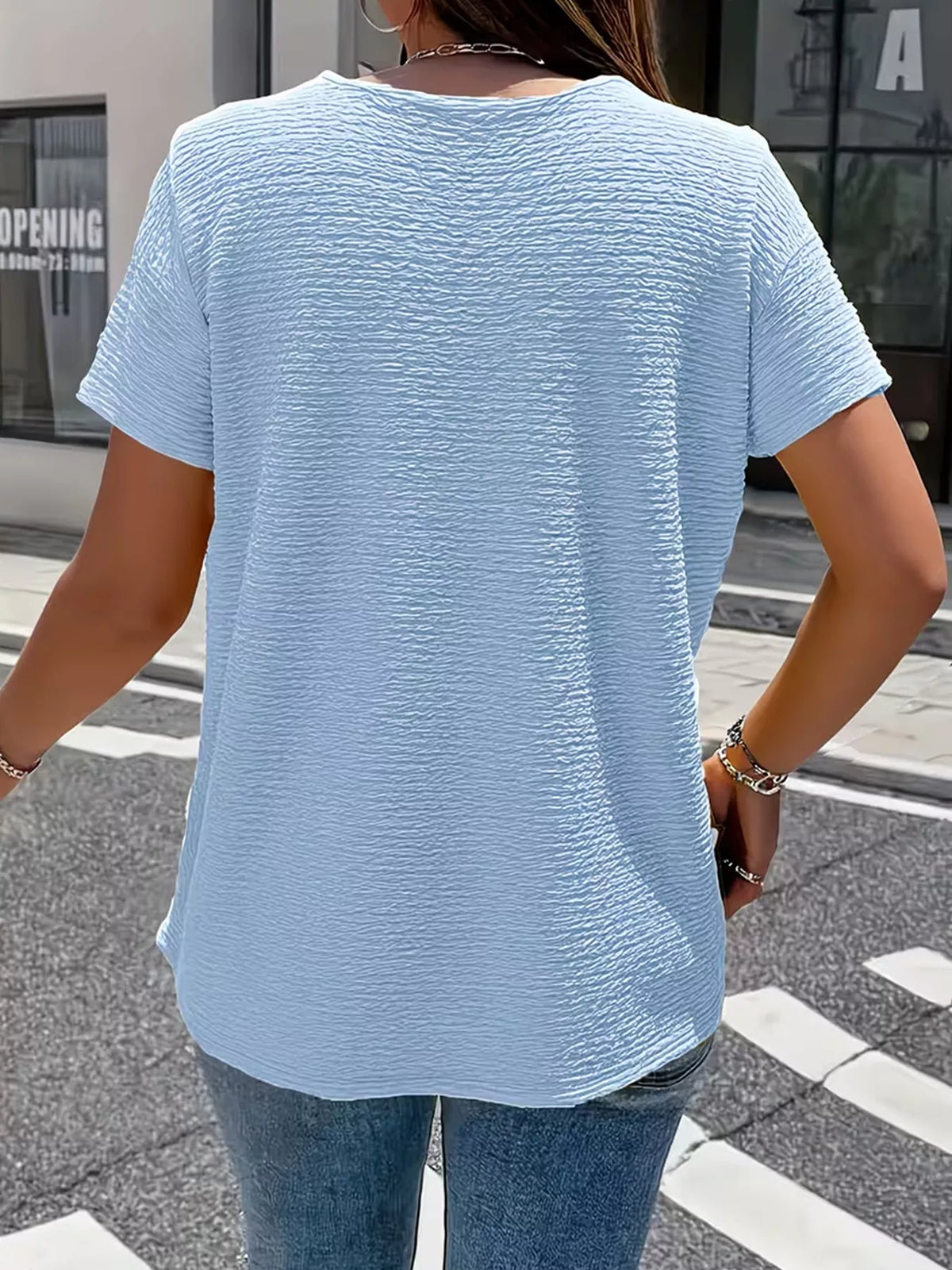Textured Short Sleeve Top (9)