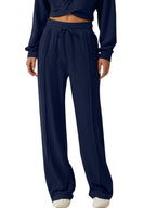 Twist-front Long Sleeve Top Pants Set (12)