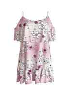 Floral Cold Shoulder Ruffle Mini Dress (3)
